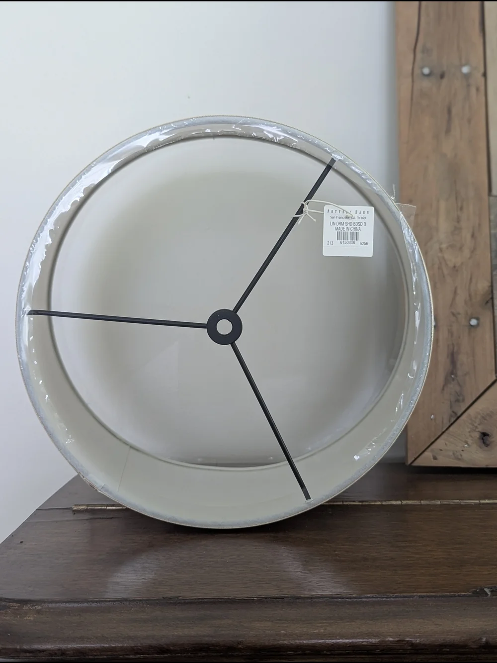 Pottery Barn Bisque Small Drum Lamp Shade